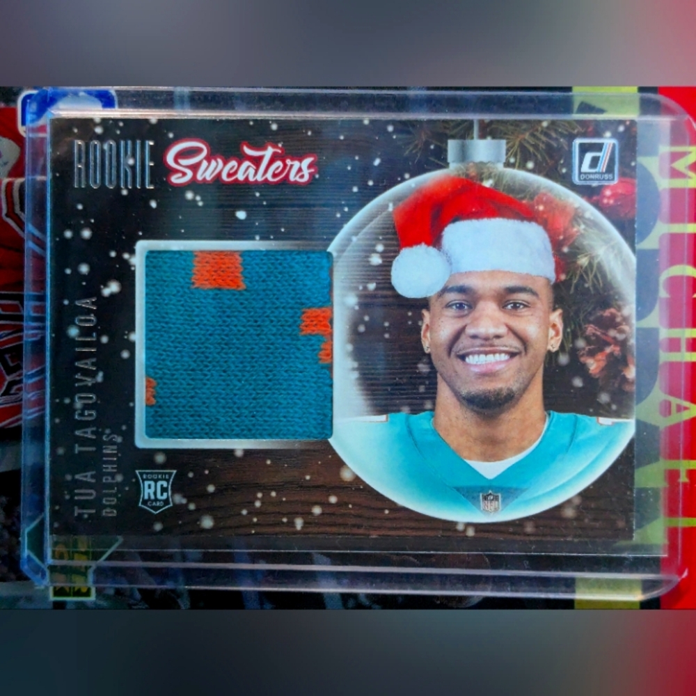 2020 Panini Donruss Rookie Sweaters Tua Tagovailoa Rookie Jersey Patch